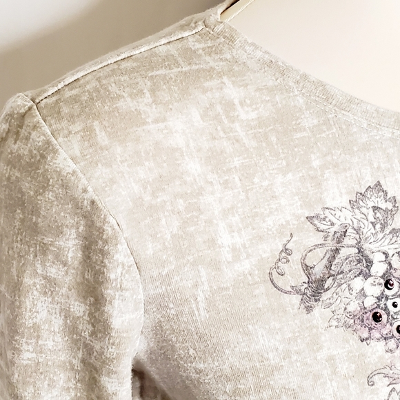 Nicole Miller 3/4 Sleeve Cotton Top - Picture 5 of 10